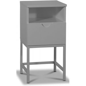 Lennox sängbord med låda - Grå - Sängbord -Sovrumsmöbler - Sängbord