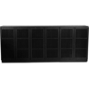 Level sideboard med dörrar i ribbor B210 cm - Svart - Skänkar & Sideboards -Skänkar & Sideboards - Hyllor & Förvaring