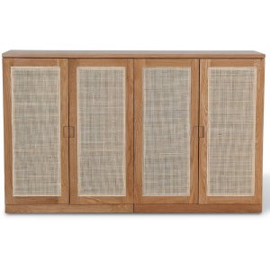 Level sideboard med dörrar i rotting B140 cm - Ek - Skänkar & Sideboards -Skänkar & Sideboards - Hyllor & Förvaring