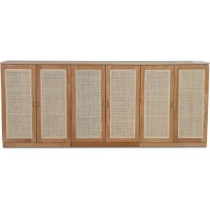 Level sideboard med dörrar i rotting B210 cm - Ek - Skänkar & Sideboards -Skänkar & Sideboards - Hyllor & Förvaring