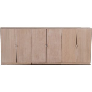 Level sideboard med släta dörrar B210 cm - Whitewash - Skänkar & Sideboards -Skänkar & Sideboards - Hyllor & Förvaring