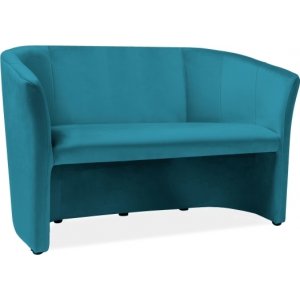 Lilyanna 2- sits soffa - Turkos sammet - 2-sits soffor