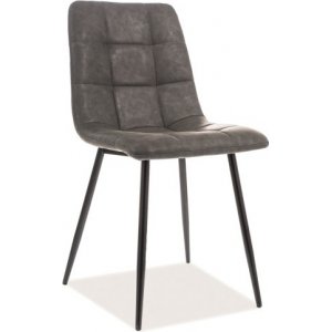 4 st Look matstol - Grå - Konstläderklädda stolar