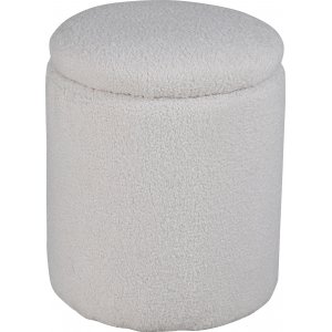 Lotten sittpuff - Vit teddy - Sittpuffar