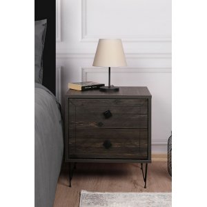 Luna sängbord - Mörkbrun - Sängbord -Sovrumsmöbler - Sängbord