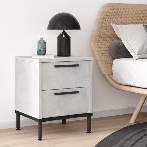 Luvio sängbord 24 - Silver/svart - Sängbord -Sovrumsmöbler - Sängbord