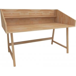 Meja skrivbord 120x60 cm - Furu - Skrivbord med hyllor | lådor