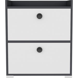 Melissa skoskåp - Antracit/vit - Skoskåp -Skoskåp - Hallmöbler