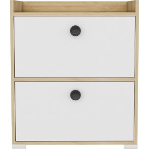 Melissa skoskåp - Safir ek/vit - Skoskåp -Skoskåp - Hallmöbler