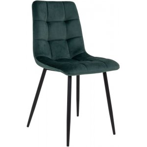 2 st Middelfart Matstol - Mörkgrön/svart - Klädda & stoppade stolar