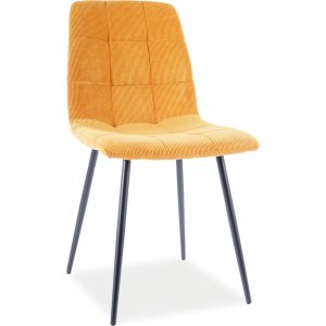 4 st Mila matstol - Orange manchester - Klädda & stoppade stolar