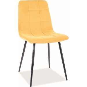 4 st Mila matstol - Mattgul sammet - Klädda & stoppade stolar