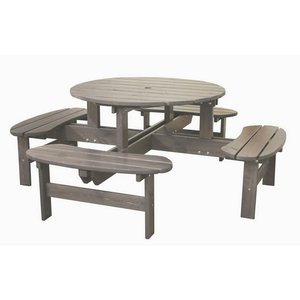 Rondo möbelgrupp - Trädgårdsbänk & bord i ett + Möbelpolish - Utebänkar
