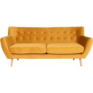 Monte 3-sits soffa - Gul/bok - 3-sits soffor