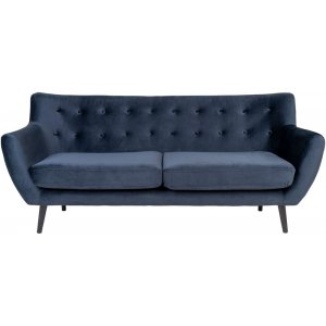 Monte 3-sits soffa - Mörkblå/svart - 3-sits soffor