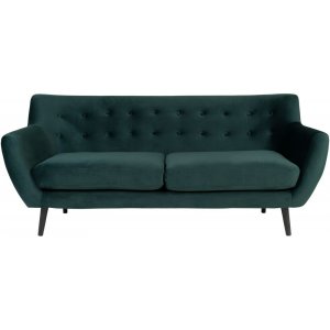 Monte 3-sits soffa - Mörkgrön/svart - 3-sits soffor