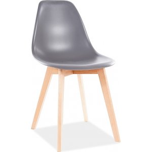 4 st Moris matstol - Grå - Plaststolar