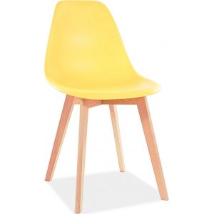 4 st Moris matstol - Gul - Plaststolar