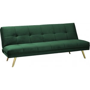 Moritz soffa - Grön sammet - 3-sits soffor