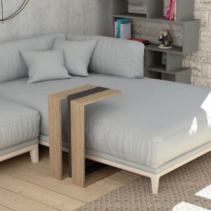 Muju sidobord 30 x 40 cm - Ek/antracit - Sidobord & lampbord