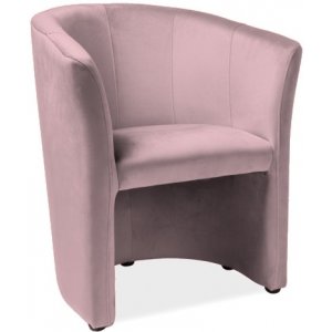 Myra fåtölj - Rosa sammet - Clubfåtöljer