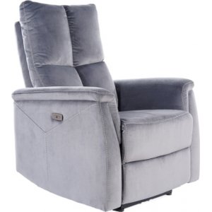 Neptun reclinerfåtölj - Grå sammet - Reclinerfåtöljer