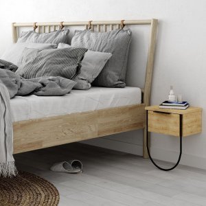 Norfolk sängbord - Ek - Sängbord -Sovrumsmöbler - Sängbord