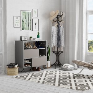 Norfolk skoskåp - Ljusbrun/antracit - Skoskåp -Skoskåp - Hallmöbler