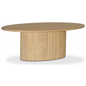 Nova ovalt soffbord 125 cm - Whitewash - Soffbord i trä