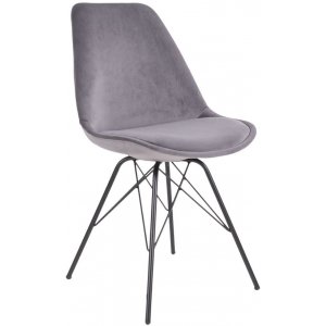 2 st Oslo Matstol - Grå/svart - Klädda & stoppade stolar