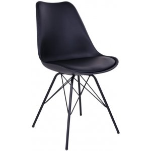 2 st Oslo Matstol - Svart - Konstläderklädda stolar