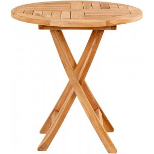 Oviedo matbord - Teak - Ø70 + Träolja för möbler - Utematbord