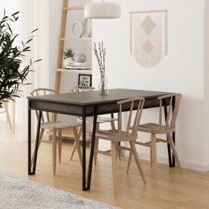Pal matbord 132-170 cm - Mörkbrun - Övriga matbord