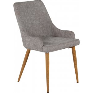 2 st Paradis matstol - Ljusgrå/ek - Klädda & stoppade stolar