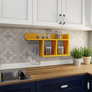 Pare vägghylla - Gul - Vägghyllor -Hyllor & Förvaring - Hyllor