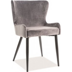 2 st Passo 2 matstol - Grå sammet - Klädda & stoppade stolar