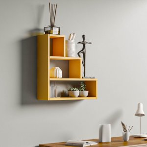 Piramit vägghylla - Gul - Vägghyllor -Hyllor & Förvaring - Hyllor