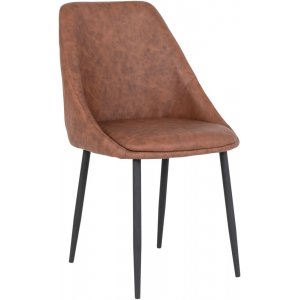 2 st Porto Matstol - Vintage brun - Konstläderklädda stolar