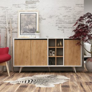 Prava skänk - Ek/vit - Skänkar & Sideboards -Skänkar & Sideboards - Hyllor & Förvaring