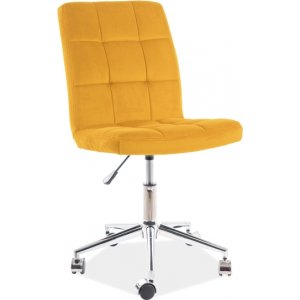 Quantum kontorsstol - Orange sammet - Kontorsstolar utan armstöd