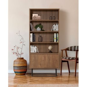 Reale bokhylla - Valnöt/svart - Bokhyllor -Hyllor - Bokhyllor