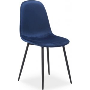 4 st Rebekah matstol - Blå sammet - Klädda & stoppade stolar
