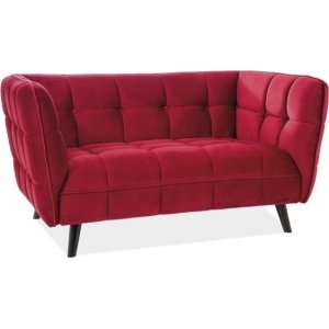 Renae 2- sits soffa - Röd sammet - 2-sits soffor