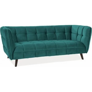 Renae 3- sits soffa - Turkos sammet - 3-sits soffor