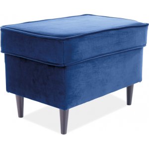 Ron fotpall - Blå sammet - Fotpallar