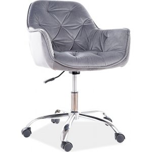 Ronnie kontorsstol - Grå sammet - Kontorsstolar med armstöd