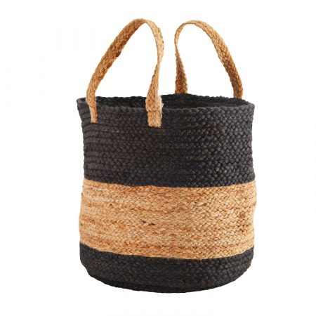 Bild på KORG Med Handtag Svart/Natur från Madam Stoltz