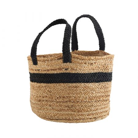 Bild på KORG Med Handtag Natur/Svart från Madam Stoltz