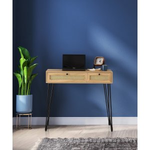 Sahra skrivbord 105x55 cm - Ek/svart - Övriga kontorsbord & skrivbord