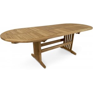 Saltö ovalt matbord 180-240 cm butterfly - Teak + Träolja för möbler - Utematbord
